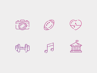Interest Icons icon iconography illustration line icon minimal simple ui