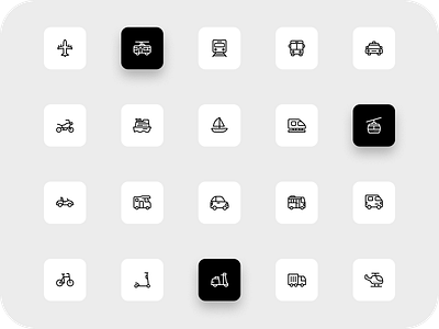 Transportation Icon Set icon icon design icon set icons mobile transport transportation