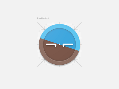 Smart Logbook icon app artificial horizon attitude indicator aviation icon material design pilot