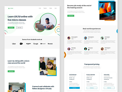 Crafelo Studio - A Virtual School For Learning Ui/Ux Design design designer designschool designtrend landing landingpage school trend ui ux vibrant vibrantui web xd design