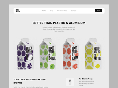 Boxed Water - Landing Page Redesign boxed boxedwater designer landing ui ux water web xd design