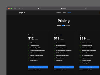 SaaS Pricing Page