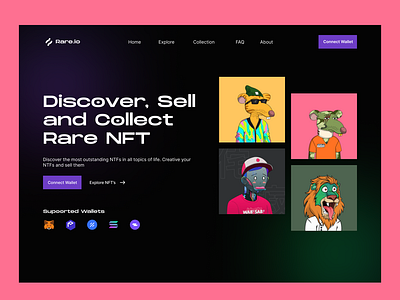 Rare.io - NFT Hero Page