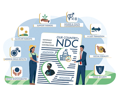 Farmers engaging with Government on Climate Change adobe illustrator climate change document farm farmer farming icons illustration policy