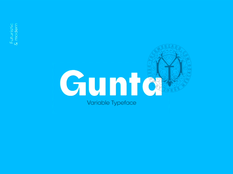 Gunta Variable Font bold display letter logo type typography variable