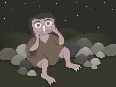 Owlman adobeillustator creature design dreams forest illustration mythology owl vector
