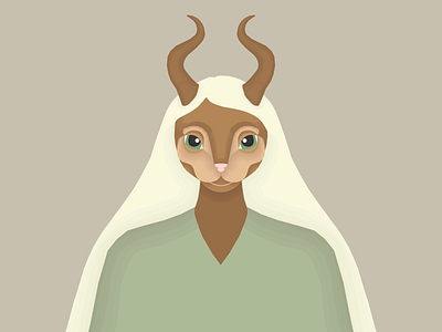 Portrait adobeillustator color creature design illustration mythology vector