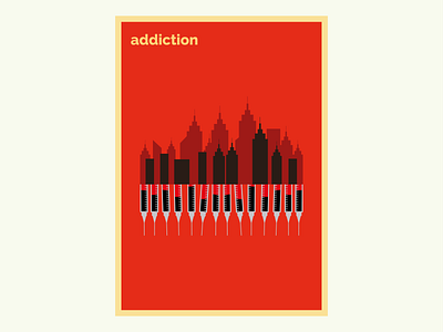 Addiction adobeillustator design illustration poster poster art poster design vector vector illustration