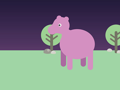 Pink cow adobeanimate animation illustration