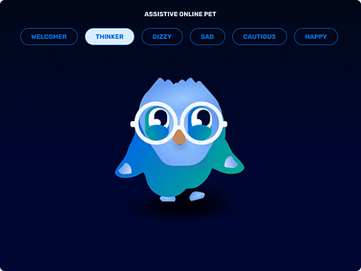 Thinker Assistive Online Pet animation graphic design