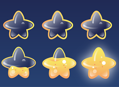 Star icons app design icon liquid star vector