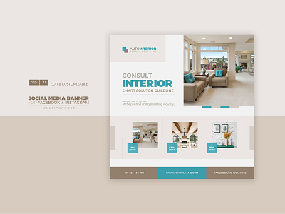 Creative Interior Social Media Banner