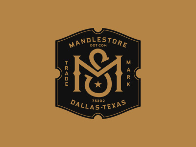 MandleStore apothecary branding candle dallas logo monogram shield texas trademark vintage
