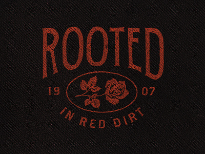 Rooted 1907 apparel country distressed floral flower merch ok oklahoma red dirt rooted vintage