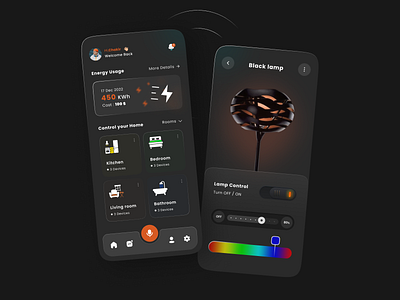 smart home app design android control dailyui design home ios lamp phone smart smarthome tech ui uiux ux xiomi