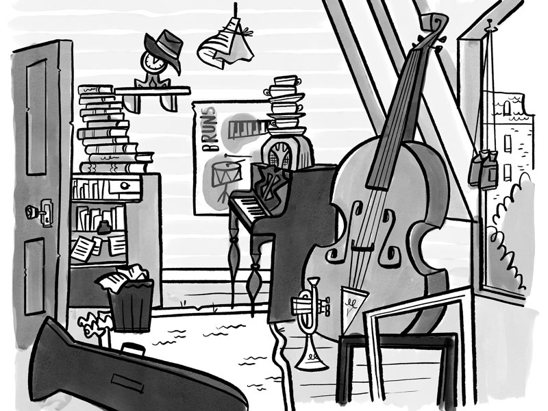 music room clipart black and white