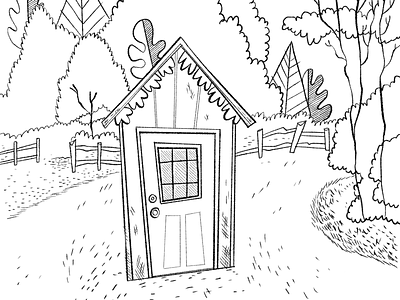 Trail shack background layout background design background layout cartoon illustration