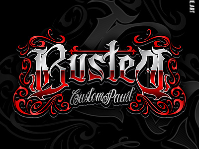 Busted custom paint logo