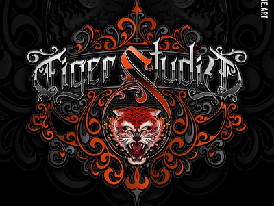Tiger Studio blackletter custom lettering lettering lettering logo logo neo traditional tattoo tattoo art tattoo lettering