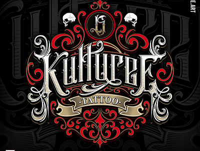 Kulture E Tattoo caligrafia lettering logo tattoo tattoo lettering tattooshop