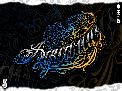 Zodiac - Aquarius design letter art lettering lettering art typography zodiac