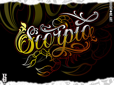 Zodiac - Scorpio design lettering lettering art scorpio tattoo lettering typography zodiac