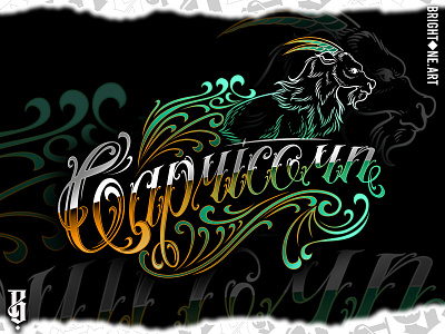 Zodiac - Capricorn capricorn design letter art lettering lettering art tattoo art typography zodiac