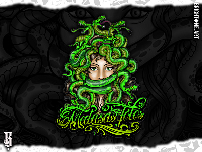medusas_fotos illustration art artwork illustration lettering logo medusa script