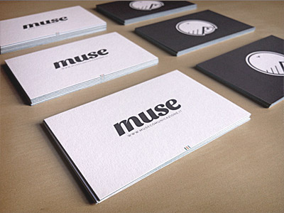 Muse — Business Cards Luxe by Moo v.1 branding business card business cards cards design logo logo design luxe moo muse comunicazione print