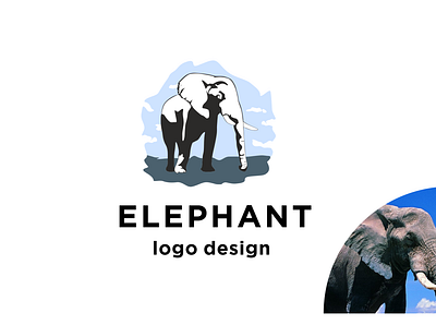 Elephant app art branding design elephant flat graphic design icon illustration logo minimal typography ux vector