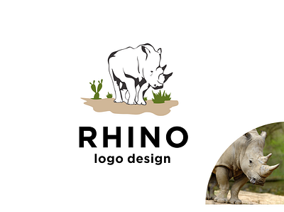 Rhino animals animals logo app art branding design flat graphic design icon identity illustration illustrator logo minimal rhino type typography ux vector