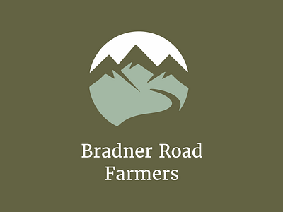 Bradner Road Farmers branding design farmers flat forest graphic design logo minimal mountains vector