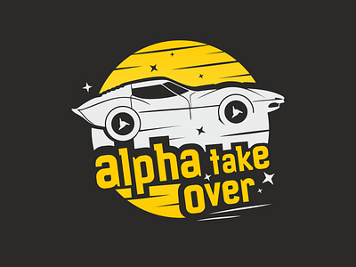 Alpha Take Over art car design graphic design logo race speed typography vector yellow