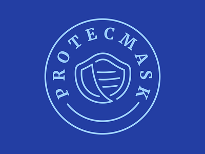 Protec Mask design flat graphic design logo mask minimal protest vector