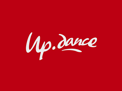 Updance dancing flat fonts graphic design logo minimal typography vector