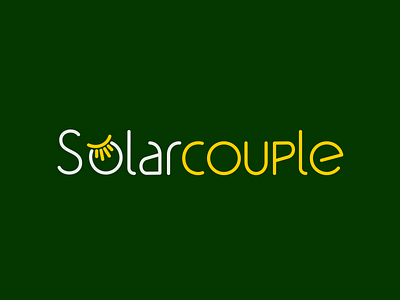 Solarcouple couple design flat graphic design logo minimal solar typography vector