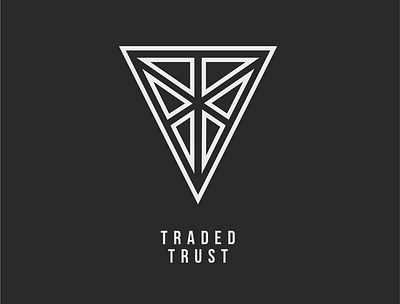 Traded Trust branding flat graphic design logo minimal trade trust typography vector web