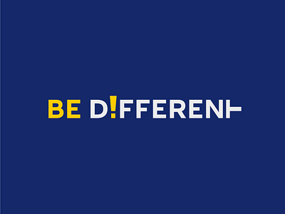 Be Diefferent branding flat graphic design logo minimal product typography ui vector