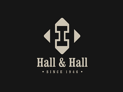 Hall and Hall art branding design flat graphic design h hall illustration logo minimal vector