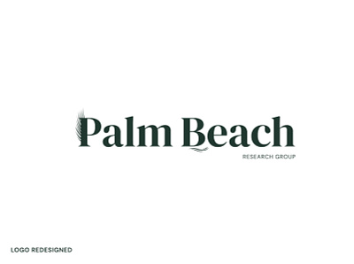 Palm Beach Research Group Visual Identity branding design finance financial services logo typography