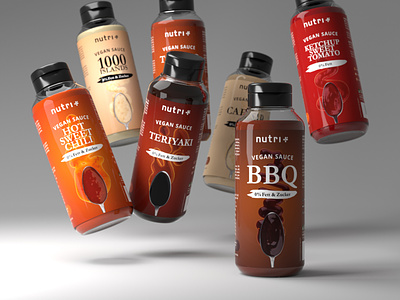 Product Design of a vegan sauces 3d 3d art blender3d branding design graphicdesign photography product product design rendering typography