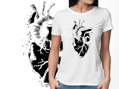 Heart Logo & Tshirt Design branding care creative digital art doctor farmacy graphic design happy health heart heartbeat icon illustrator logo design logoicon love medical tshirt design ui vector