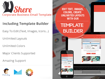 Shere. Large Preview 1 business colorful corporate email flat marketing newsletter office template unique