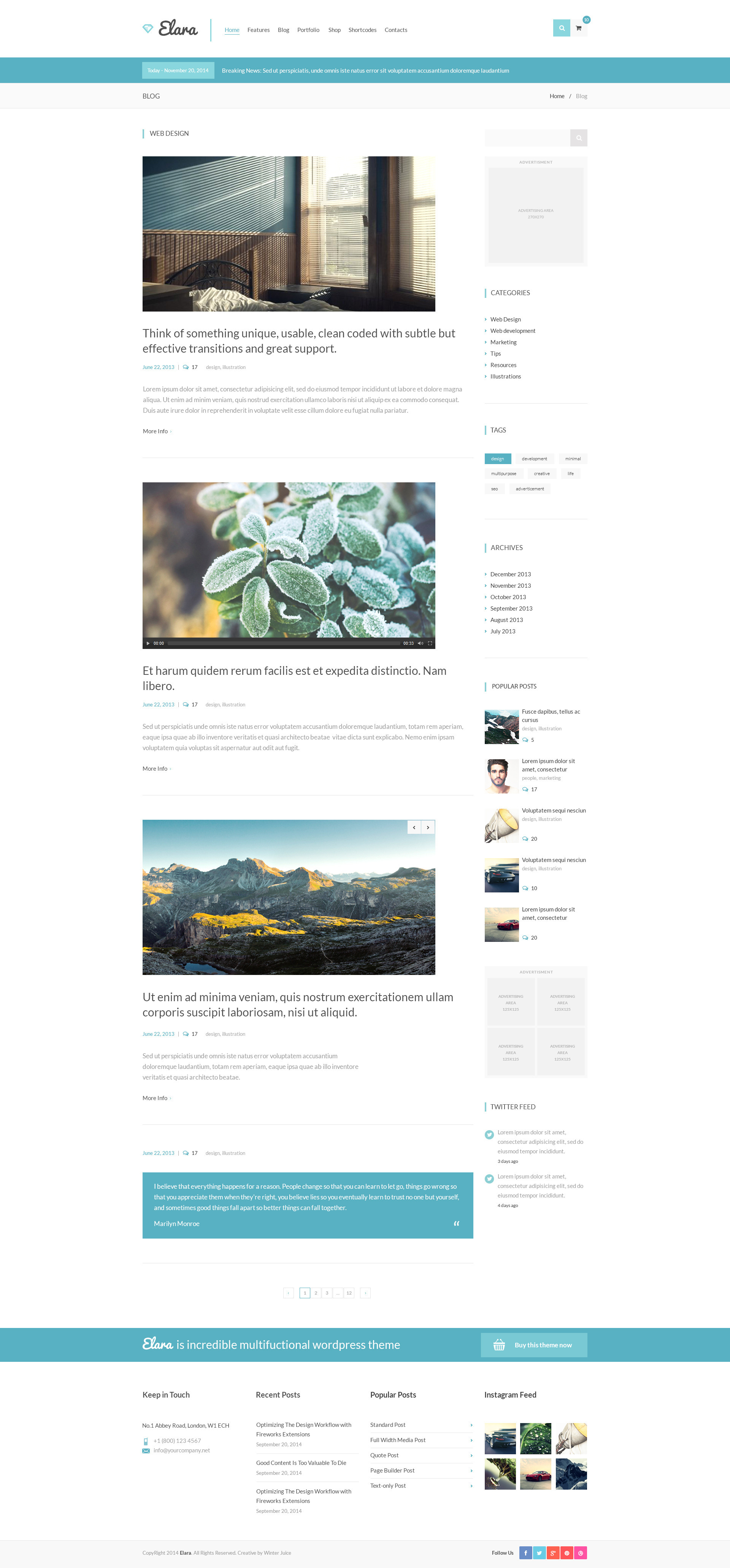 Elara - Multipurpose HTML Template By Big Bang Themes On Dribbble