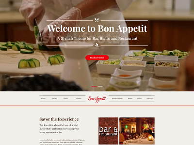 Bon Appetit - A Stylish Culinary HTML Template