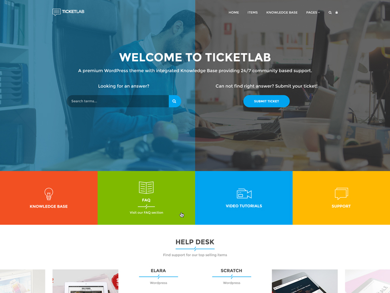 Ticketlab Helpdesk Support And Knowledge Base Psd Template By