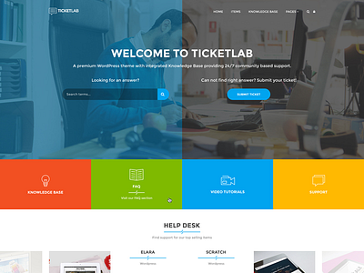 TicketLab - Helpdesk, Support, and Knowledge Base PSD Template
