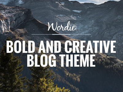 Wordie - Bold & Creative Blog Theme blog blogger clean creative design development fashion food modern travel ui wordpress