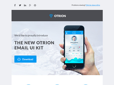 Otrion - Multipurpose Email + Builder Access business clean design email flat multipurpose newsletter photoshop psd ui web website