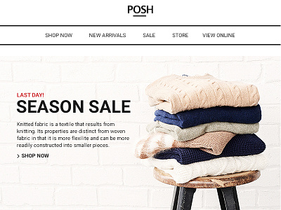 Posh - Commerce Multipurpose Email + Builder Access business clean design ecommerce email fashion flat multipurpose newsletter ui web website